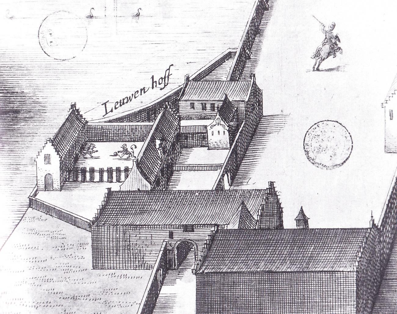 Detail uit 'Aula Principis Gandavi' in Flandria Illustrata, Antonius Sanderus, 1641.jpg